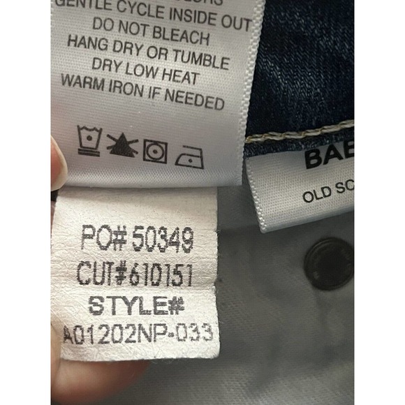 AMO Babe Old School Jeans • 24• with Piping Blue Raw Hem $298 - Picture 14 of 14